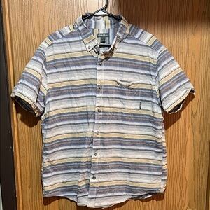 Striped Eddie Bauer 100% cotton button down!